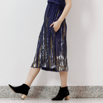 FOLDING SKIRT: BLUE STRIPES